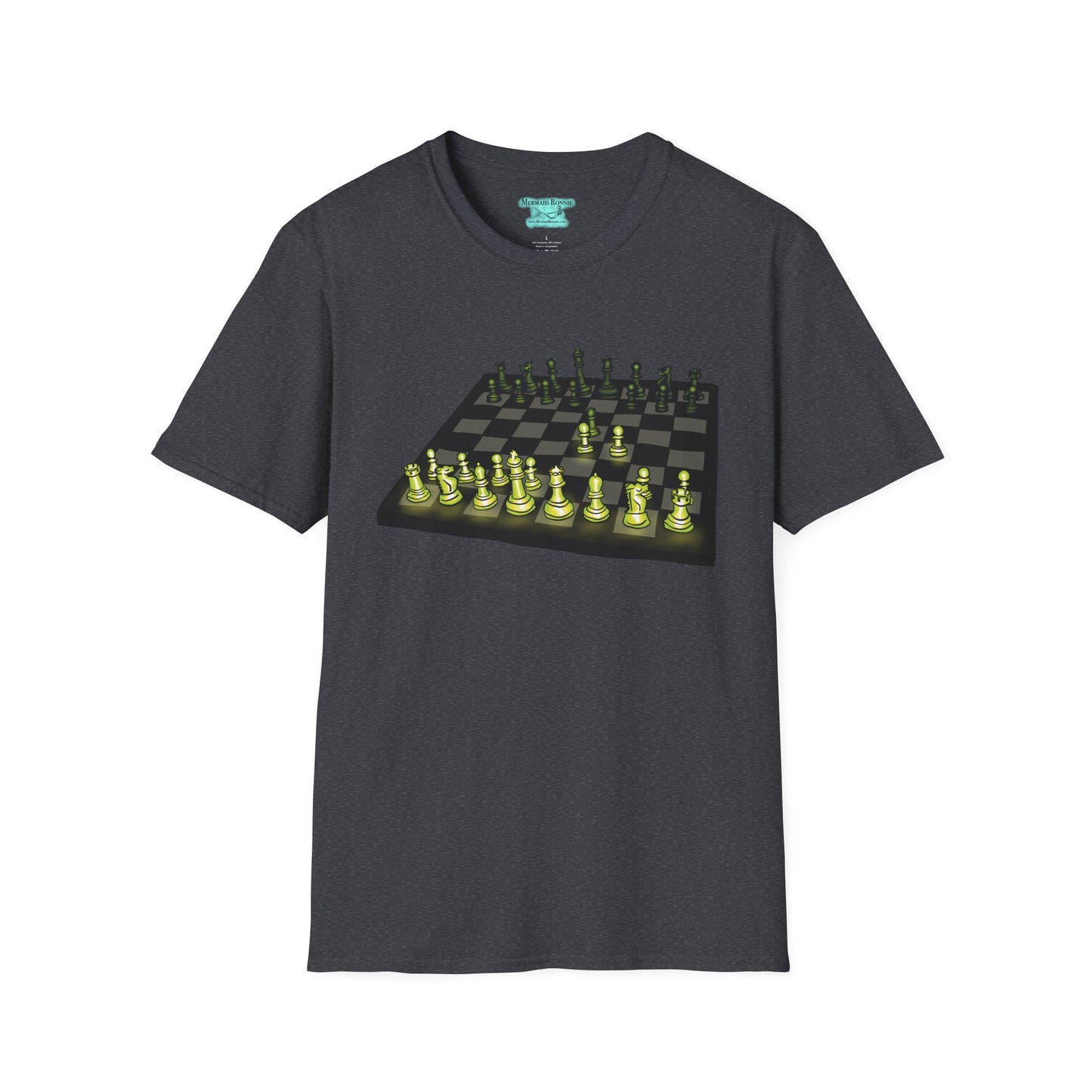 Chess T-Shirt, Queen’s Gambit Opening Position, Unisex Short Sleeve Tee