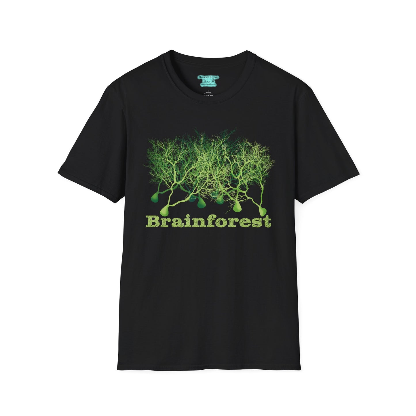 Brainforest Neuroscience T-Shirt, Purkinje Cell Forest, Neuroanatomy Gift, Neuron Short Sleeve Tee