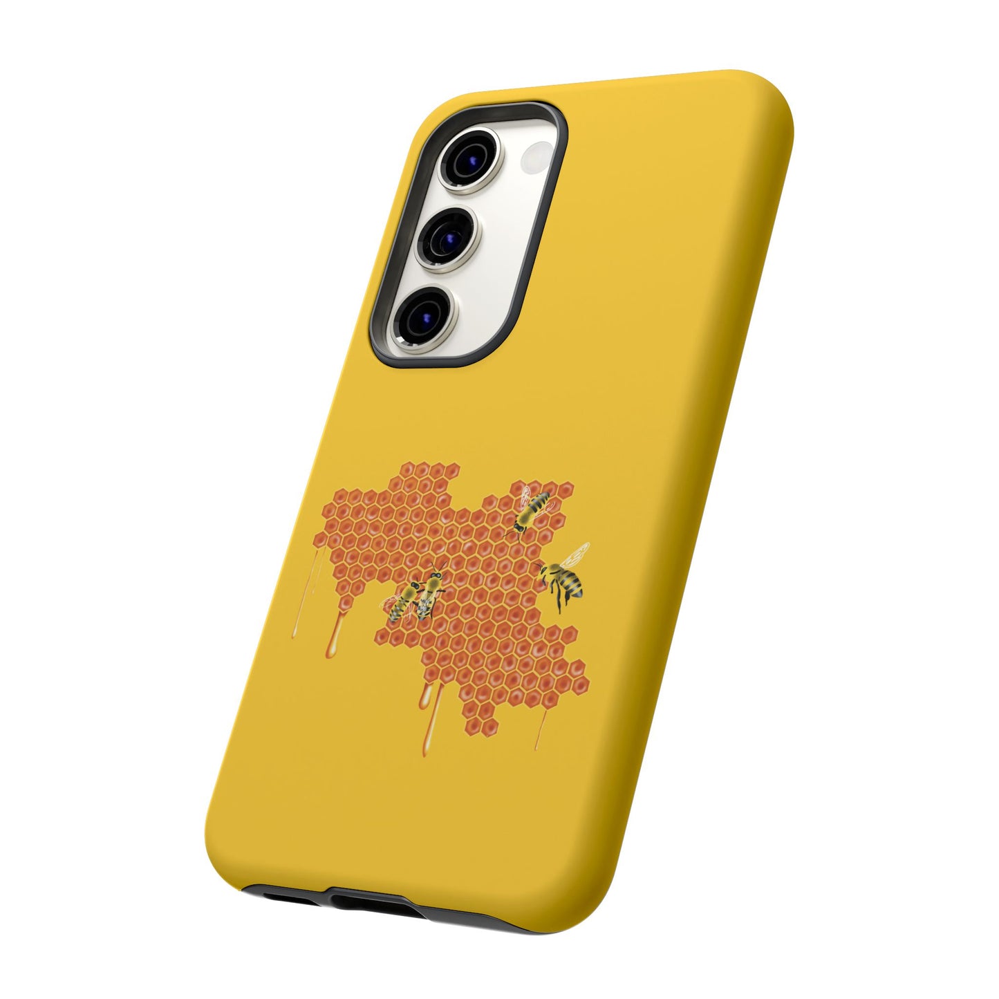 Honeybee Phone Case, Honeycomb and Honey, Yellow Protective Cover for iPhone, Google Pixel, Samsung Galaxy