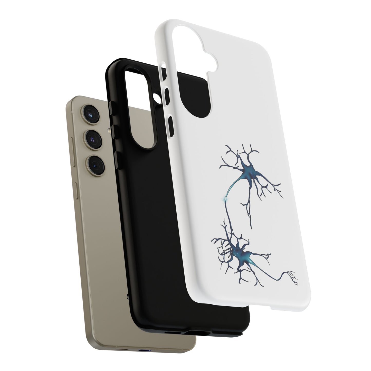 Neuron Phone Case, Neuroscience Protective Cover for iPhone, Google Pixel, Samsung Galaxy, White Anatomy Phone Case