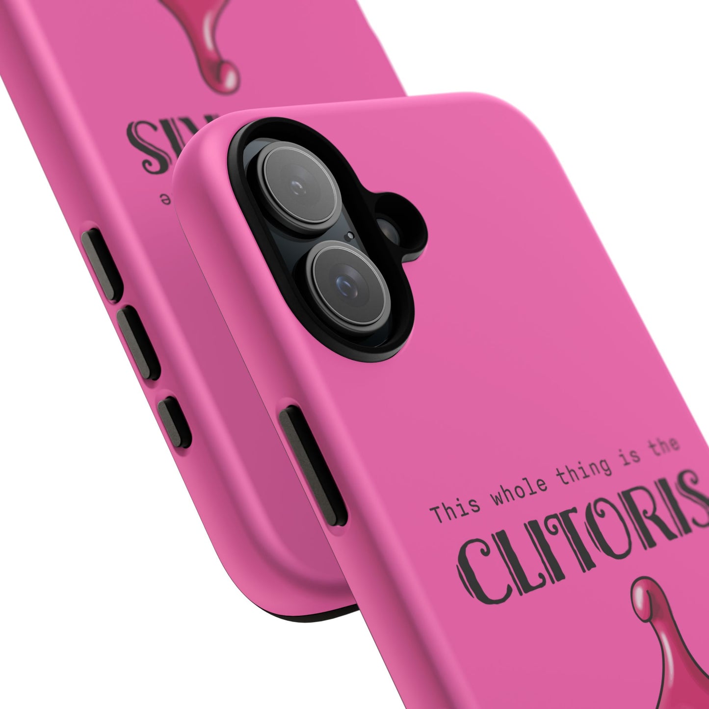 Clitoris Phone Case, Female Reproductive Anatomy Protective Cover for iPhone, Google Pixel, Samsung Galaxy, Pink