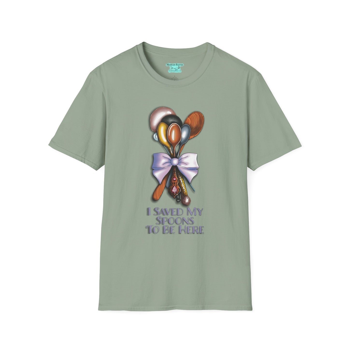 Motivational Spoonie T-Shirt, I Saved My Spoons To Be Here, Chronic Illness Gift