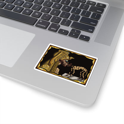 Cleopatra Mummy Sticker, Egyptian Cat Mummy Vinyl Decal, Movie Monster Sticker