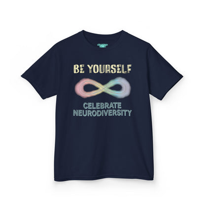 Neurodiversity T-Shirt For Kids, Inspirational Be Yourself Short Sleeve Tee, Autism and ADHD Acceptance