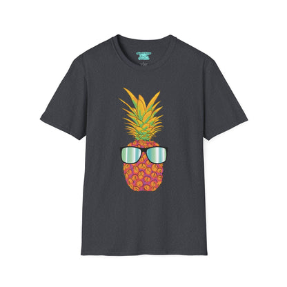 Pineapple Graphic T-Shirt, Tropical Fruit with Sunglasses Tee, Unisex vacation shirt
