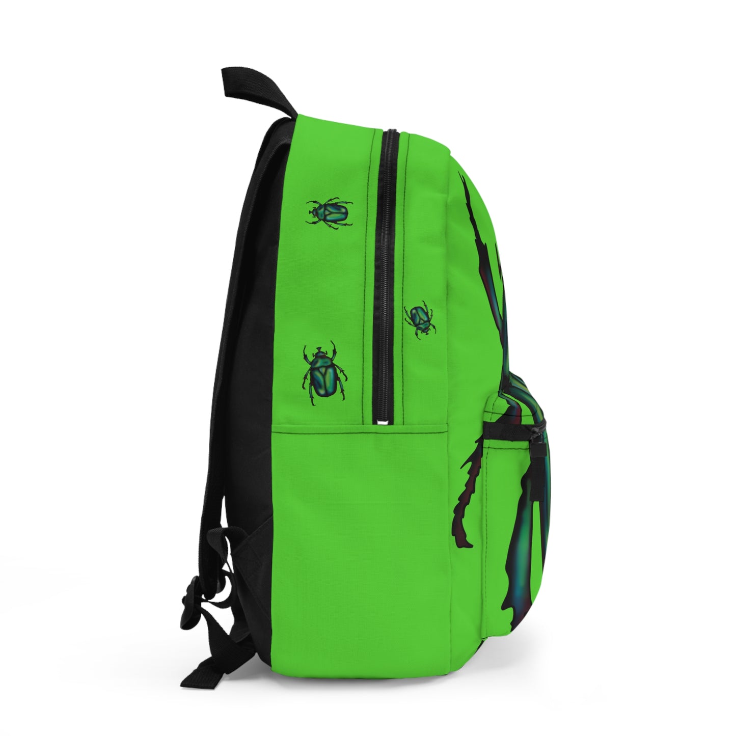 June Bug Backpack, Lime Green Canvas Backpack, Green Chafer Beetle, Insect Backpack