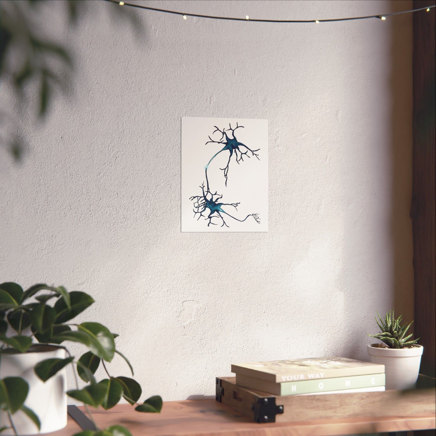 Neuron Wall Poster, Nervous System Anatomical Art Print, Neural Network Poster, Medical Illustration