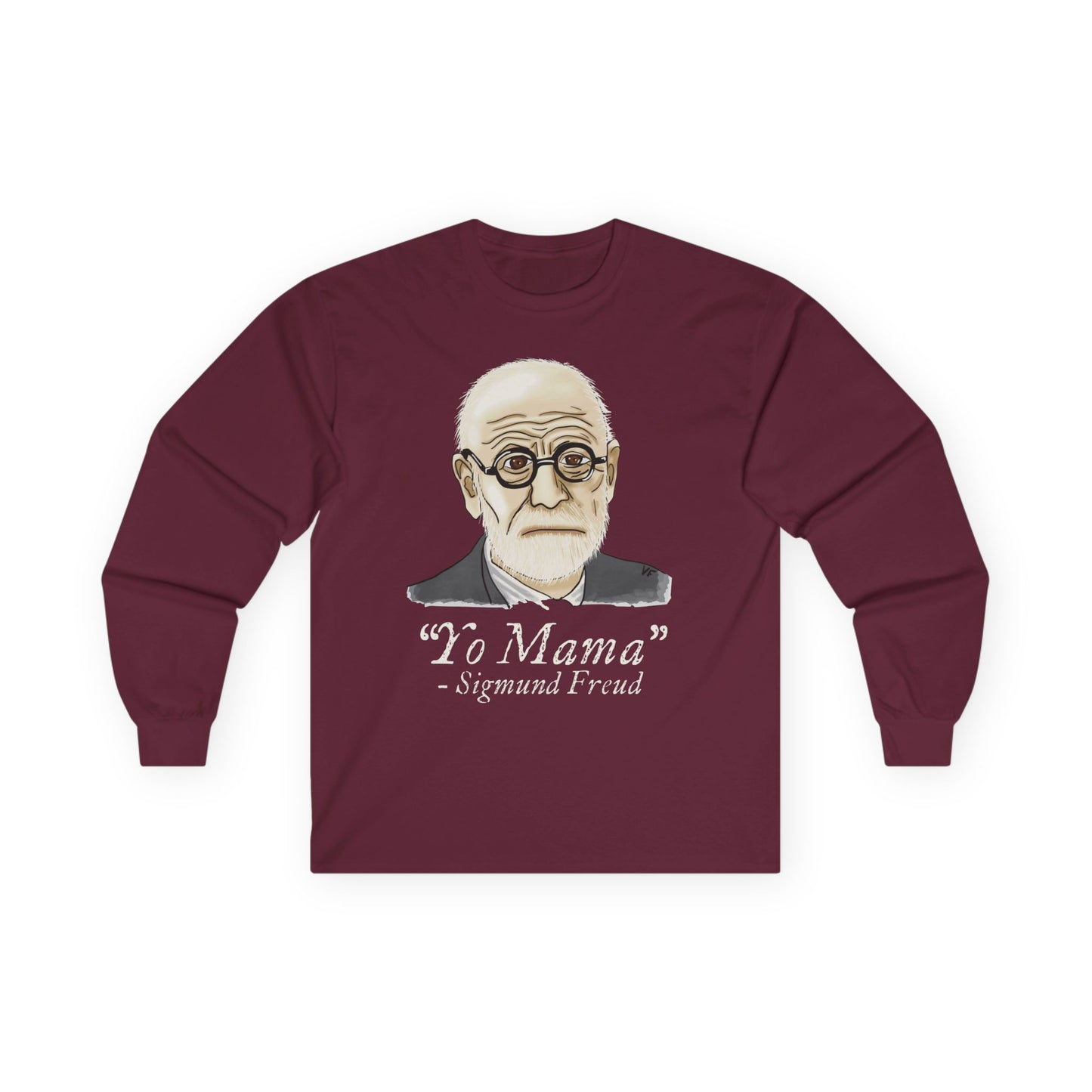Sigmund Freud Long Sleeve T-Shirt, Funny Psychology Unisex Tee, Yo Mama Joke