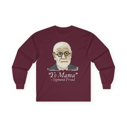 Sigmund Freud Long Sleeve T-Shirt, Funny Psychology Unisex Tee, Yo Mama Joke