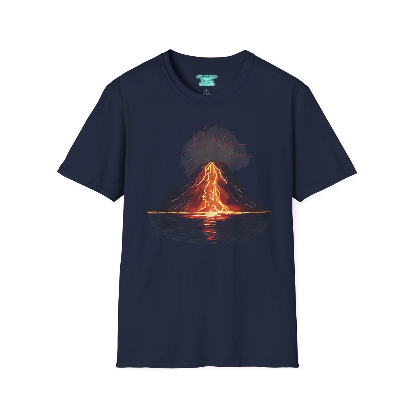 Volcano Graphic T-Shirt, Unisex Nature Tee, Volcanic Eruption