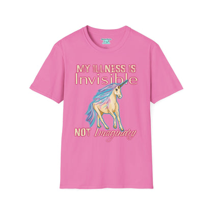 Funny Invisible Illness T-Shirt, Unisex Unicorn Graphic Tee, Chronic Disease Awareness