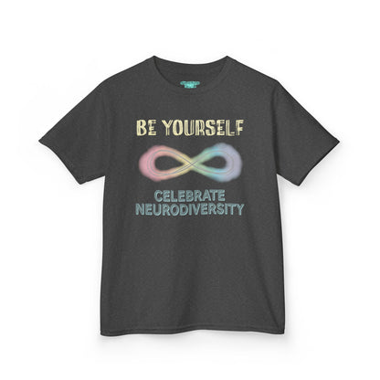 Neurodiversity T-Shirt For Kids, Inspirational Be Yourself Short Sleeve Tee, Autism and ADHD Acceptance