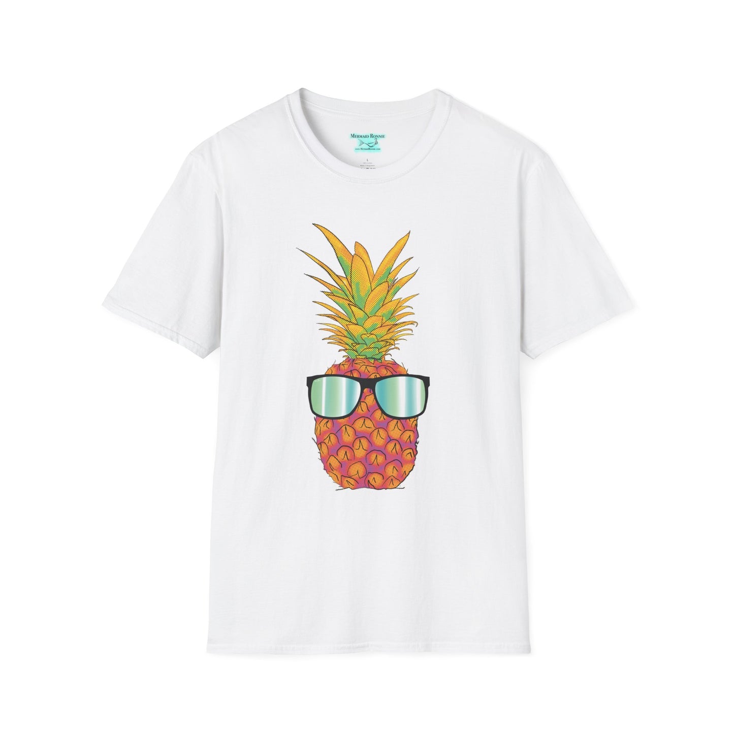 Pineapple Graphic T-Shirt, Tropical Fruit with Sunglasses Tee, Unisex vacation shirt