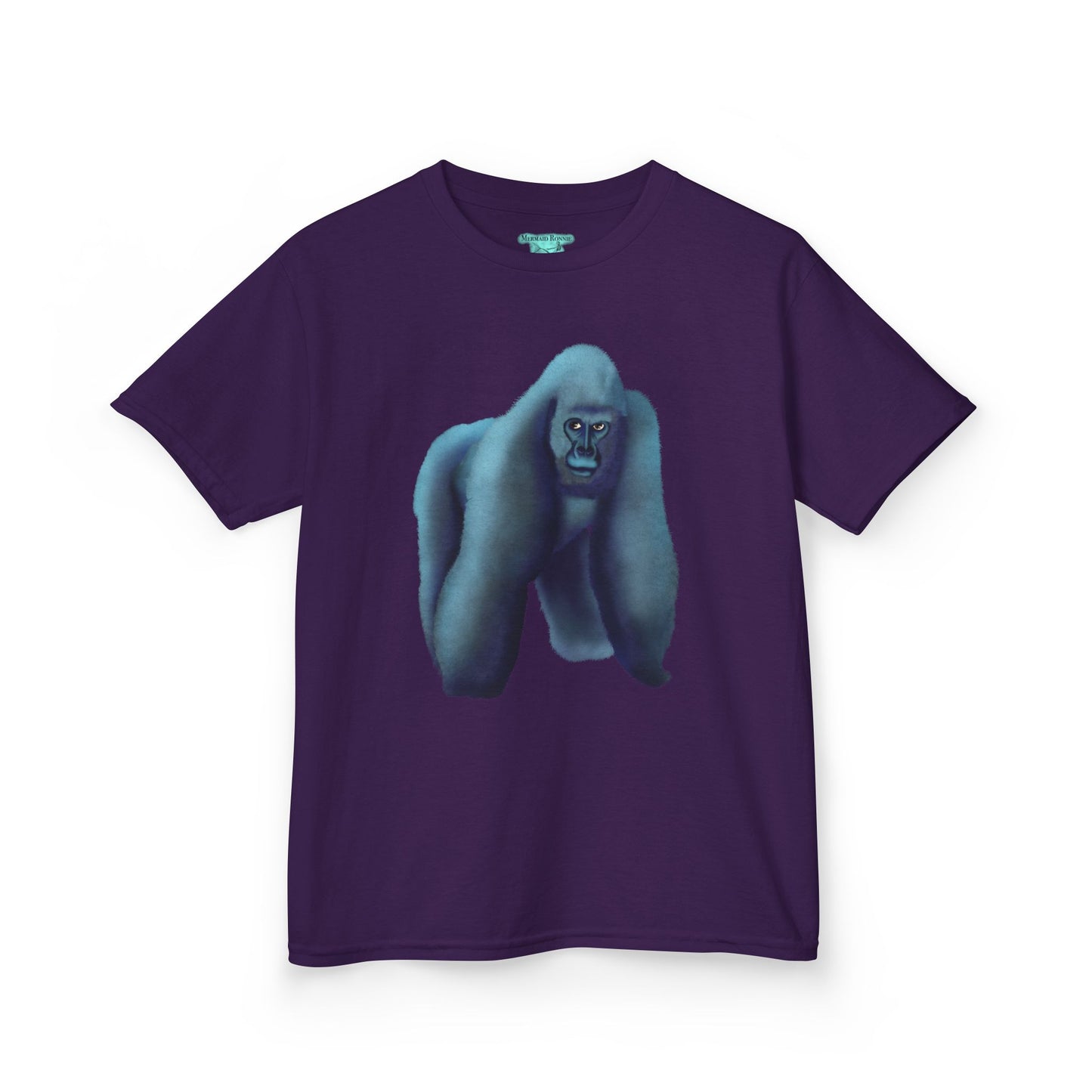 Kids Gorilla Graphic T-Shirt, Silverback Gorilla Shirt, Wildlife Unisex Short Sleeve Tee