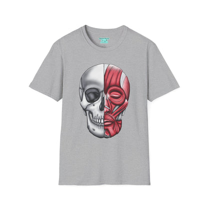 Anatomical Skull T-Shirt, Facial Musculature Medical Illustration, Short Sleeve Skull Shirt