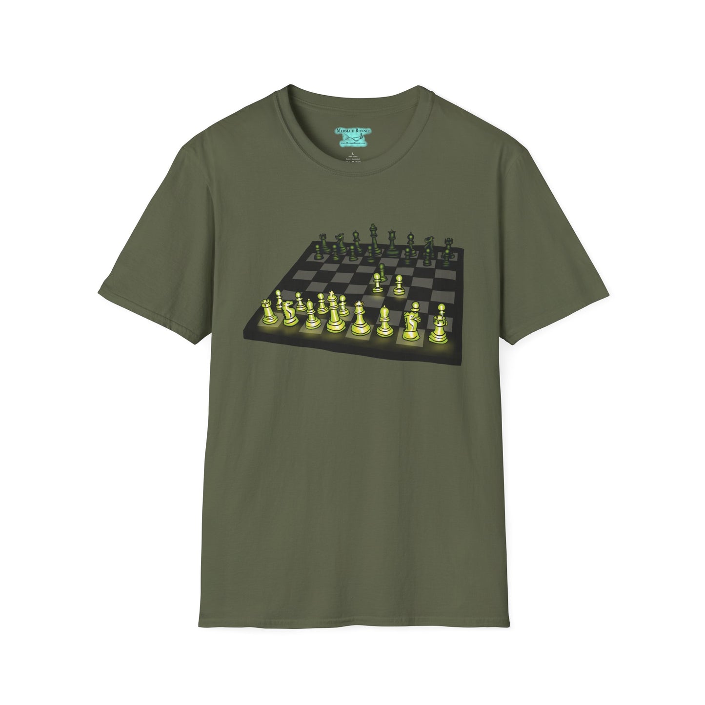 Chess T-Shirt, Queen’s Gambit Opening Position, Unisex Short Sleeve Tee