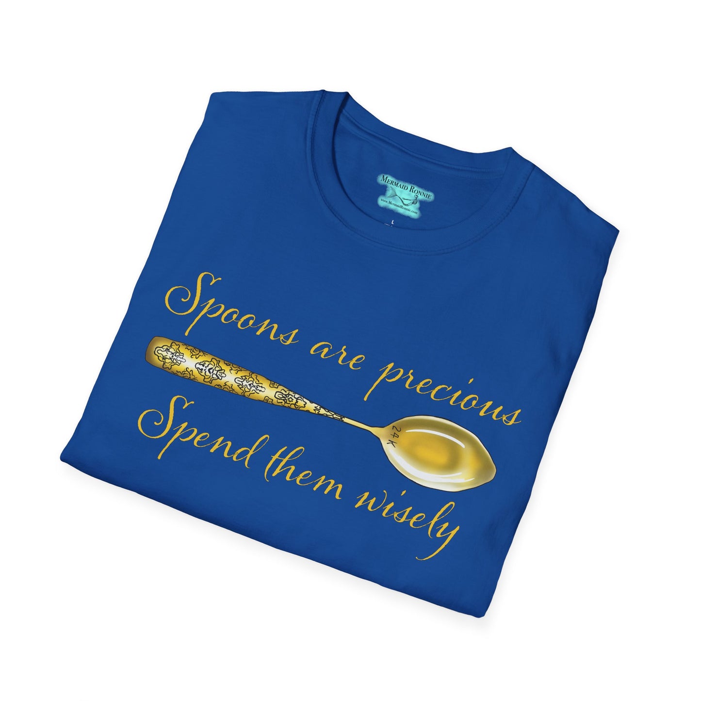 Inspiring Chronic Illness T-Shirt, Spoons Are Precious Spend Them Wisely, Unisex Short Sleeve Tee