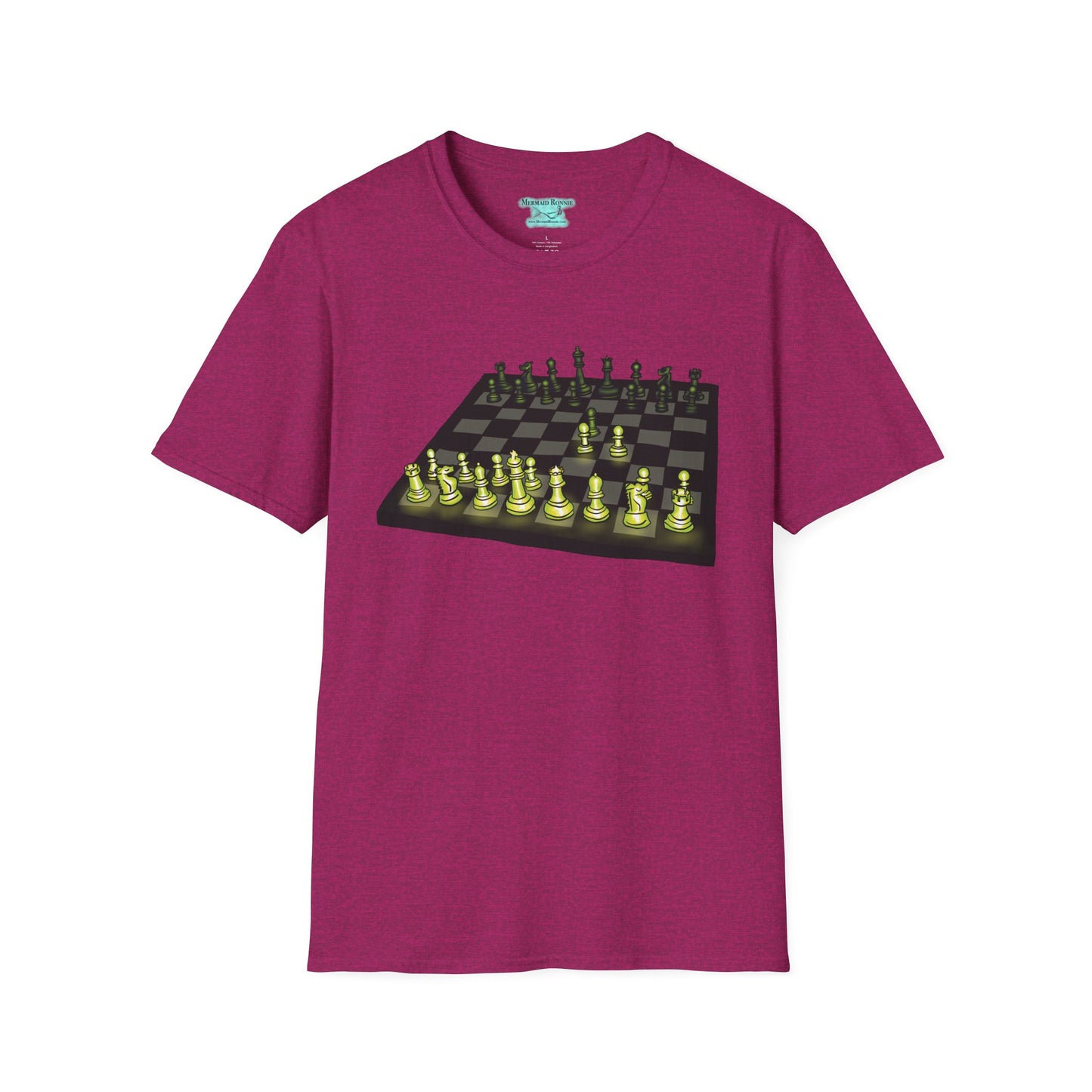Chess T-Shirt, Queen’s Gambit Opening Position, Unisex Short Sleeve Tee
