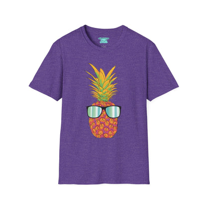 Pineapple Graphic T-Shirt, Tropical Fruit with Sunglasses Tee, Unisex vacation shirt