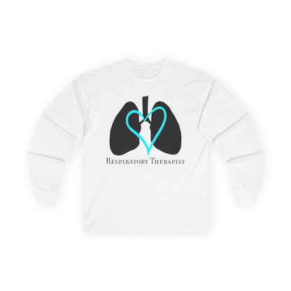 Respiratory Therapist Long Sleeve T-Shirt, Lungs and Heart Design, Unisex Tee