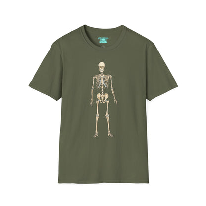 Anatomical Skeleton Graphic T-Shirt, Unisex Short Sleeve Tee, Human Anatomy Gift