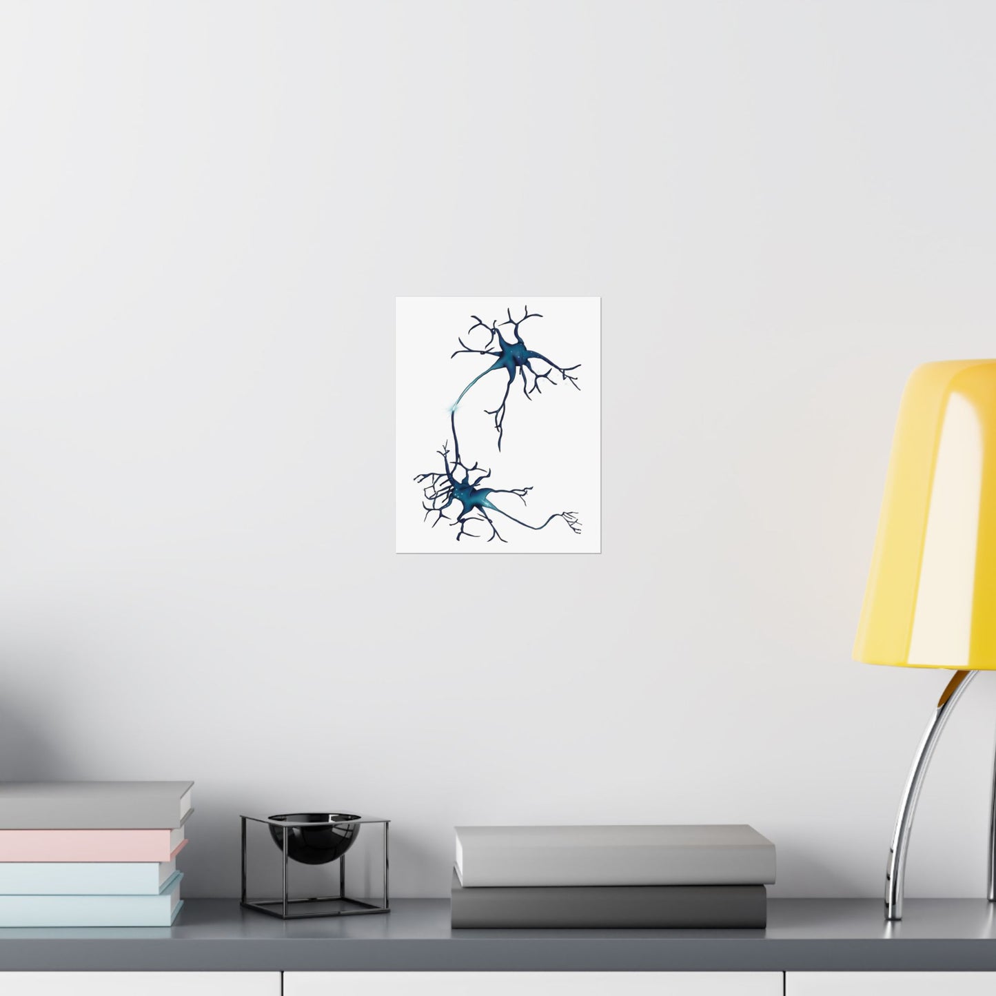 Neuron Wall Poster, Nervous System Anatomical Art Print, Neural Network Poster, Medical Illustration