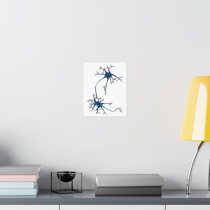 Neuron Wall Poster, Nervous System Anatomical Art Print, Neural Network Poster, Medical Illustration