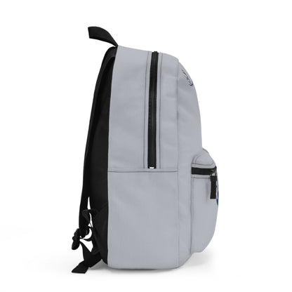 Neuron Backpack, Grey Canvas Backpack with Neuron Synapse Design, Neuroscience Backpack