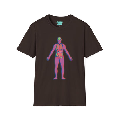 Human Anatomy Graphic T-Shirt, Unisex Internal Organs Tee, Biology Gift
