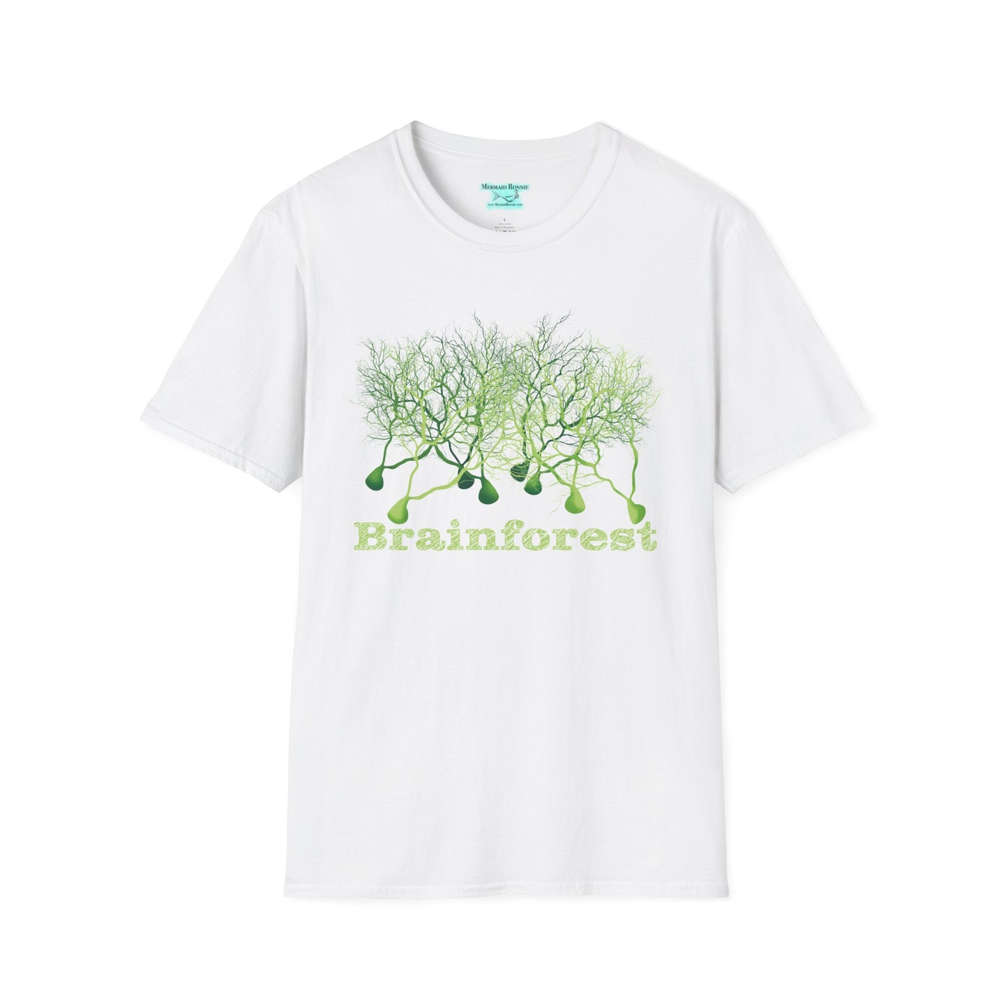 Brainforest Neuroscience T-Shirt, Purkinje Cell Forest, Neuroanatomy Gift, Neuron Short Sleeve Tee