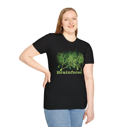 Brainforest Neuroscience T-Shirt, Purkinje Cell Forest, Neuroanatomy Gift, Neuron Short Sleeve Tee