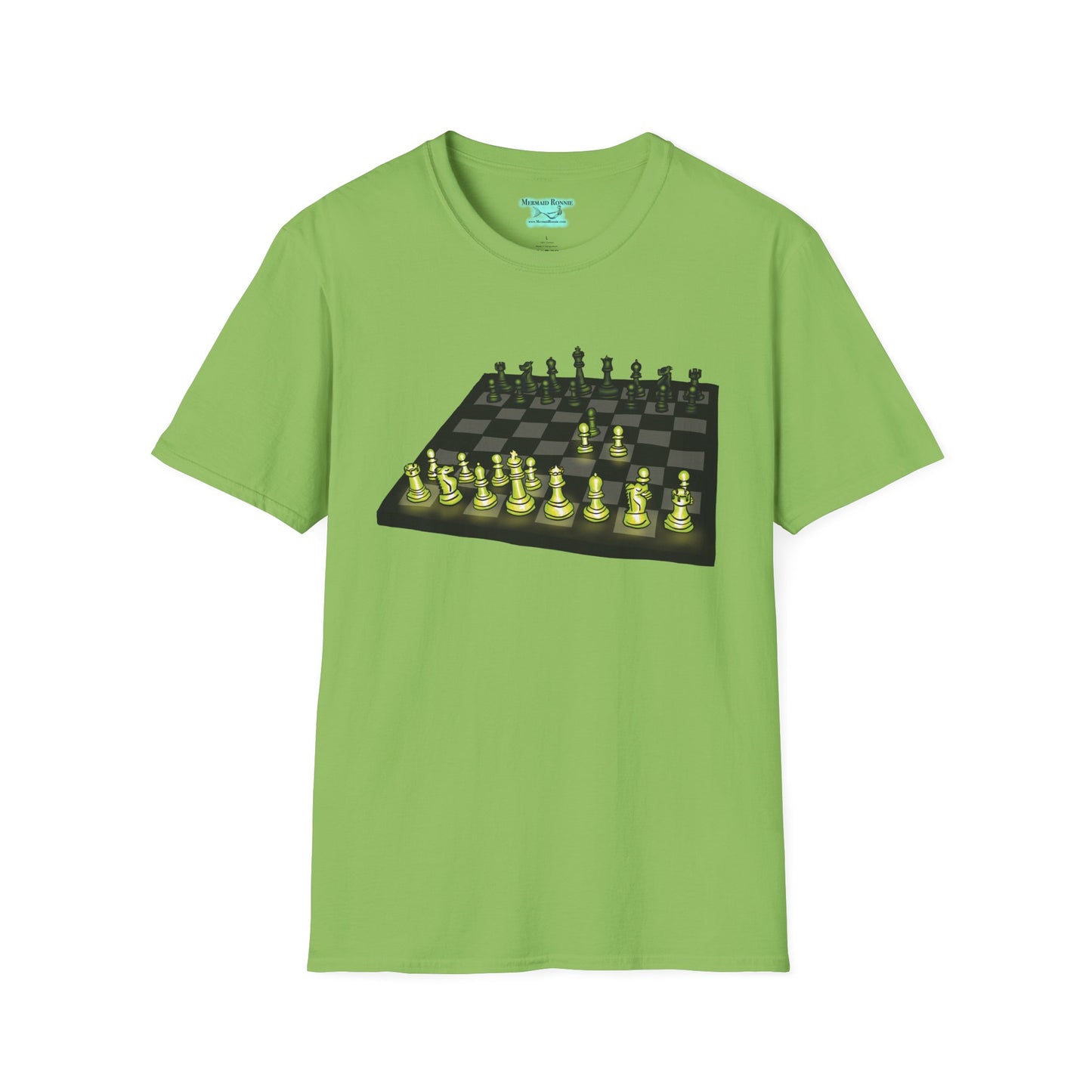 Chess T-Shirt, Queen’s Gambit Opening Position, Unisex Short Sleeve Tee
