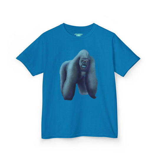 Kids Gorilla Graphic T-Shirt, Silverback Gorilla Shirt, Wildlife Unisex Short Sleeve Tee