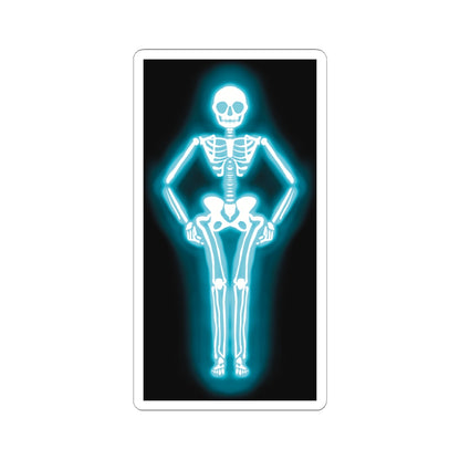 Skeleton Neon Sign Sticker, Glowing Skeleton Design, Skeleton Vinyl Decal