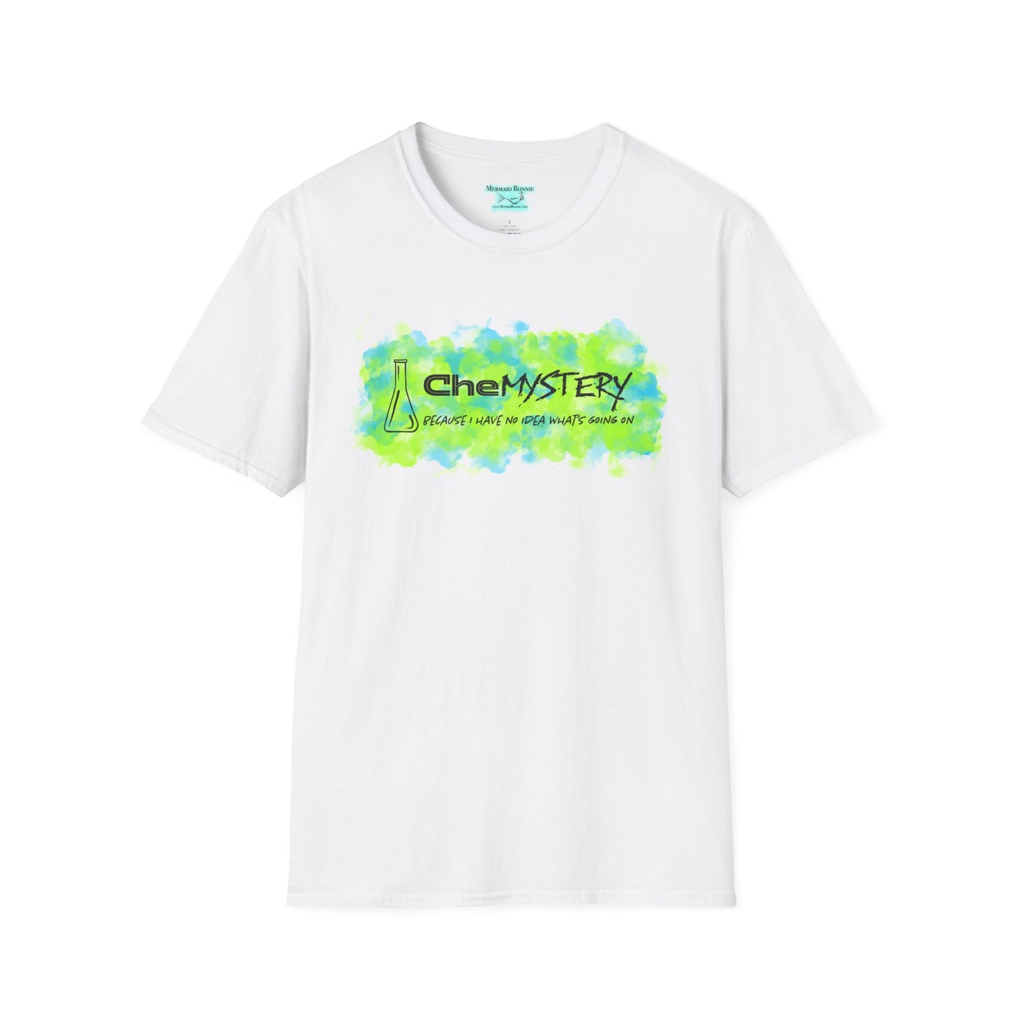 Funny Chemistry T-Shirt, CheMystery Science Tee, Unisex Adult Short Sleeve