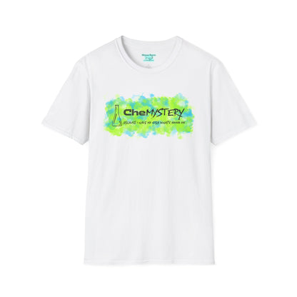 Funny Chemistry T-Shirt, CheMystery Science Tee, Unisex Adult Short Sleeve