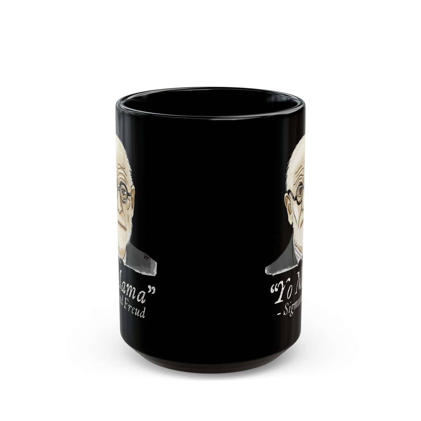 Funny Psychology Mug, Black Sigmund Freud Mug, Yo Mama Joke, Psychology Humor