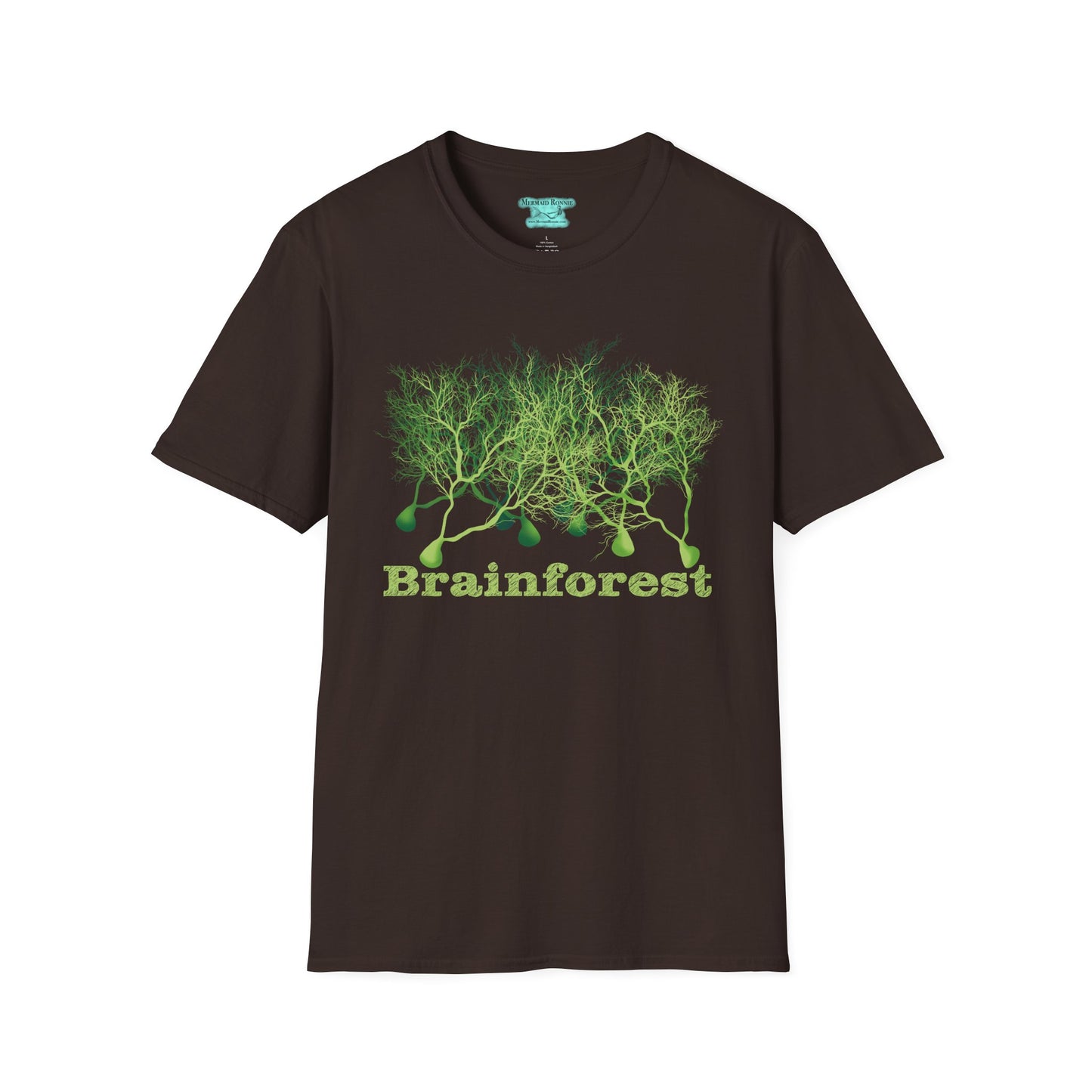 Brainforest Neuroscience T-Shirt, Purkinje Cell Forest, Neuroanatomy Gift, Neuron Short Sleeve Tee