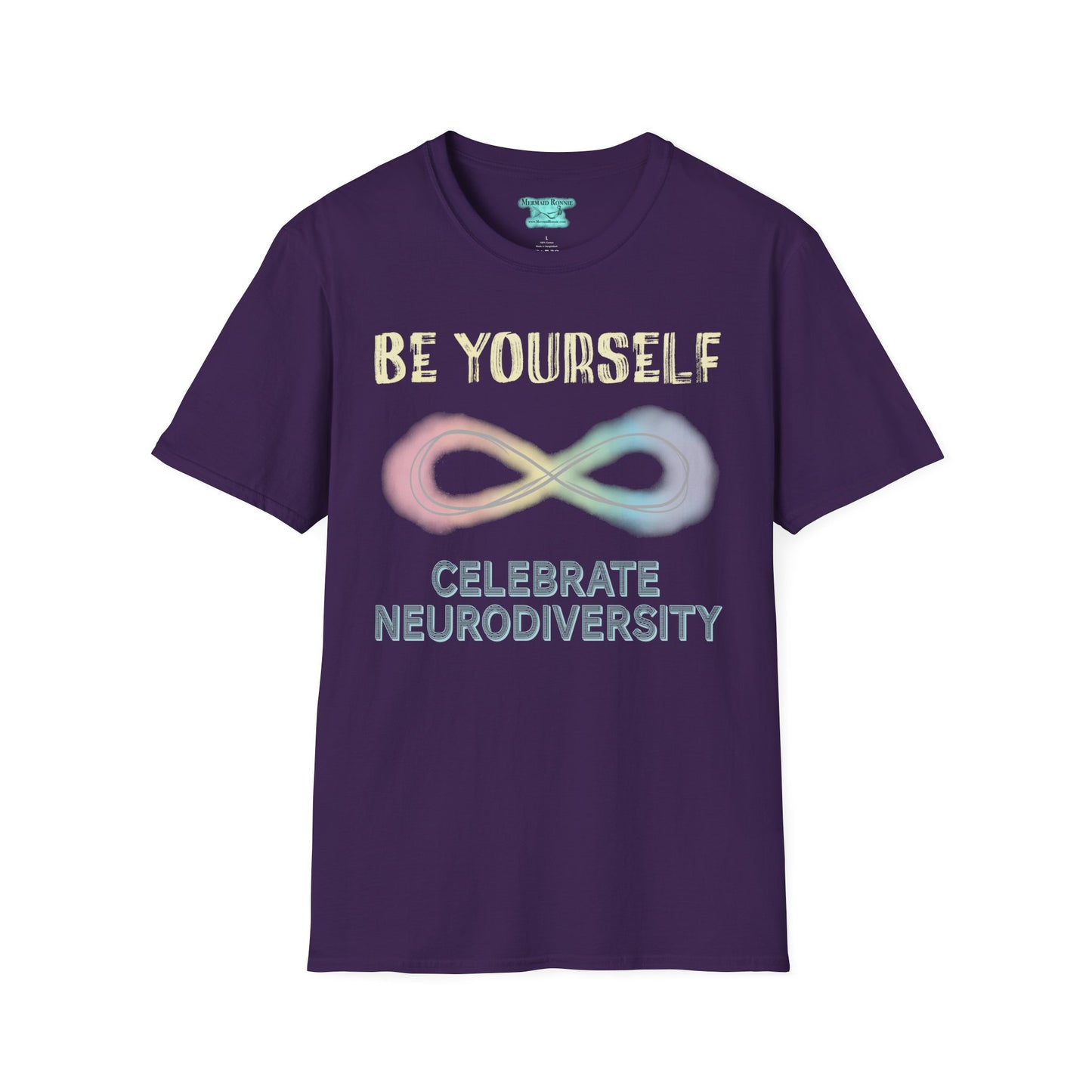 Celebrate Neurodiversity T-Shirt, Pastel Neurodivergent Tee, Rainbow Infinity Symbol