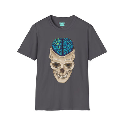 Skull and Brain Graphic T-Shirt, Anatomical Brain, Neuroscience Gift