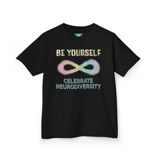 Neurodiversity T-Shirt For Kids, Inspirational Be Yourself Short Sleeve Tee, Autism and ADHD Acceptance
