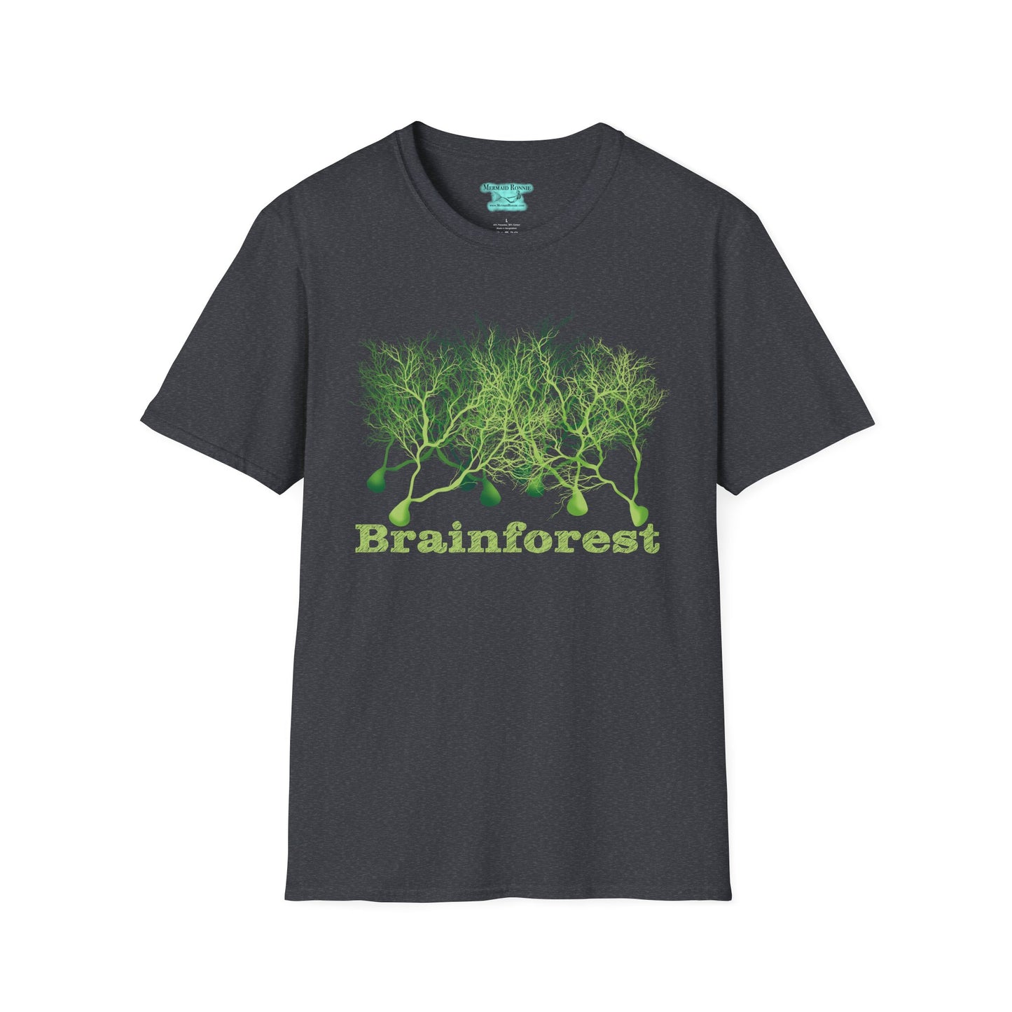 Brainforest Neuroscience T-Shirt, Purkinje Cell Forest, Neuroanatomy Gift, Neuron Short Sleeve Tee