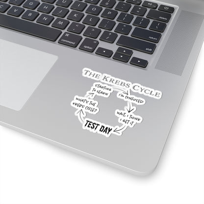 Funny Krebs Cycle Sticker, Biology Student Humor, Citric Acid Cycle Diagram