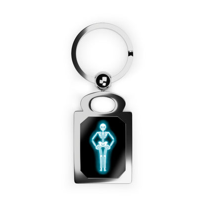 Neon Skeleton Keychain, Anatomy Keyring, Glowing Skeleton