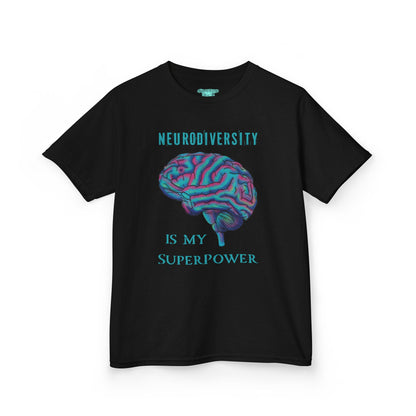 Kids Neurodivergent Tee, Neurodiversity Is My Superpower Youth T-Shirt