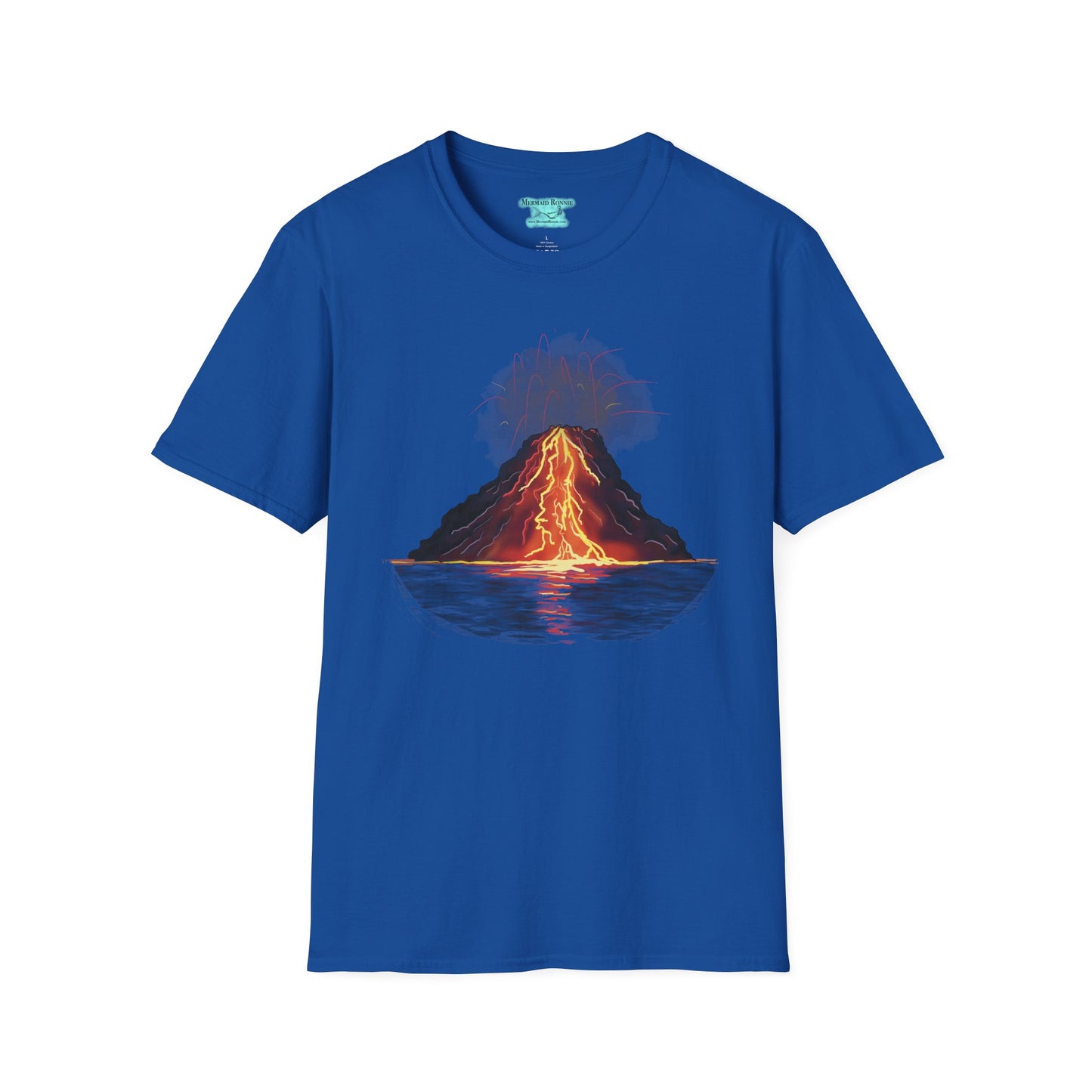 Volcano Graphic T-Shirt, Unisex Nature Tee, Volcanic Eruption