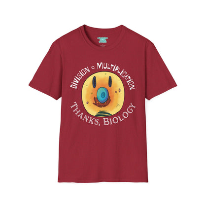 Biology Cell Division T-Shirt, Funny Cell Biology Tee, Unisex Short Sleeve