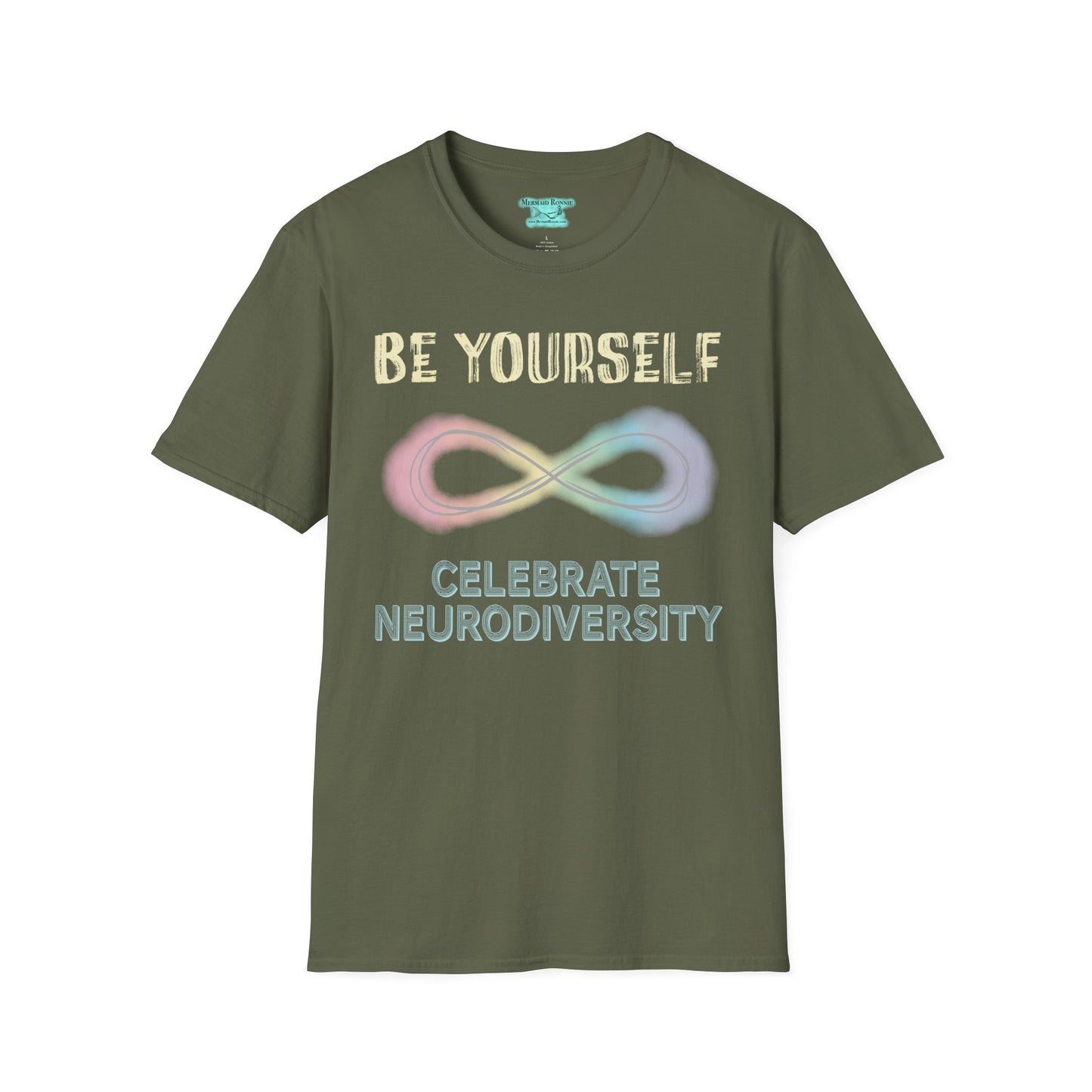 Celebrate Neurodiversity T-Shirt, Pastel Neurodivergent Tee, Rainbow Infinity Symbol