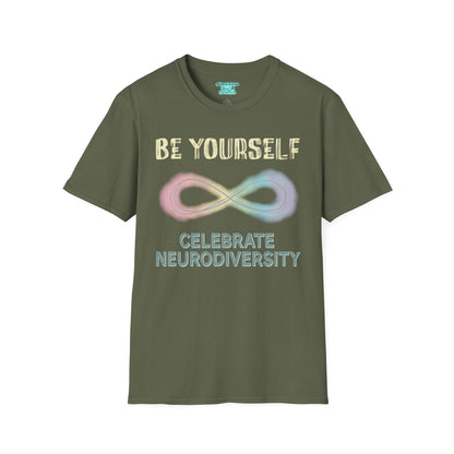 Celebrate Neurodiversity T-Shirt, Pastel Neurodivergent Tee, Rainbow Infinity Symbol