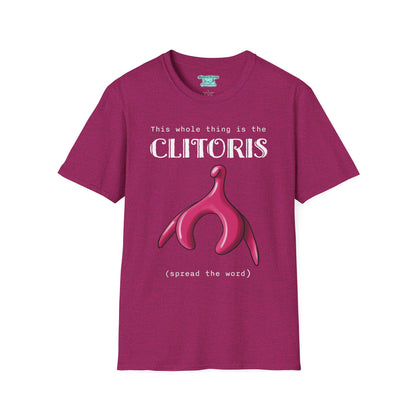 Funny Clitoris Awareness T-Shirt, Female Reproductive Health, Anatomy Humor, White Text
